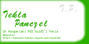 tekla panczel business card